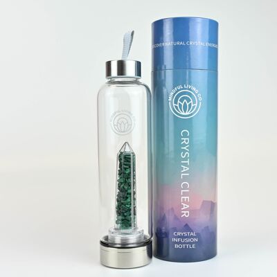 Botella de agua cristalina - Malaquita