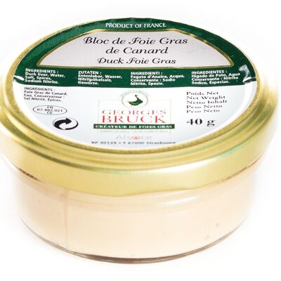 Bloc de Foie gras de Canard - Verrine twist-off - 40g