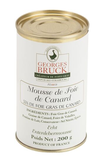 Mousse de Foie de Canard - Boîte cylindrique - 200g