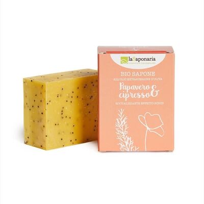 Poppy and cypress soap (revitalizing and exfoliating)