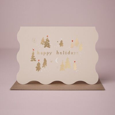 Christmas Cards "Happy Holidays" Trees Card | Christmas Cards | Seasonal Card