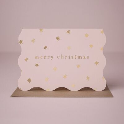 Cartoline di Natale "Buon Natale" Stelle dorate | Carta vacanze | Carta Stagionale | Cartoline di Natale