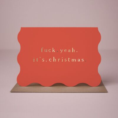 Cartoline di Natale "F Yeah It's Christmas" | Biglietti d'auguri | Carte stagionali | Biglietto natalizio
