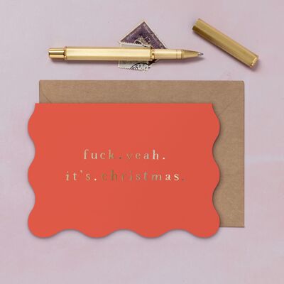 Cartoline di Natale "F Yeah It's Christmas" | Biglietti d'auguri | Carte stagionali | Biglietto natalizio