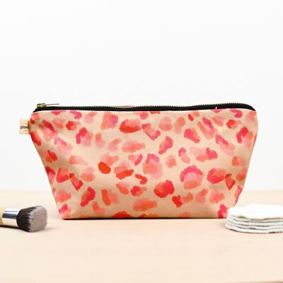 Luxury Neon Leopard Print Wash Bag