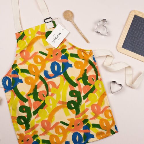 Squiggles Print Children's Apron