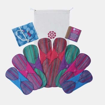 Kit de serviettes hygiéniques première période Eco Femme 2
