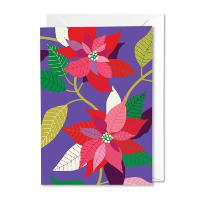 Poinsettia card with growing tips