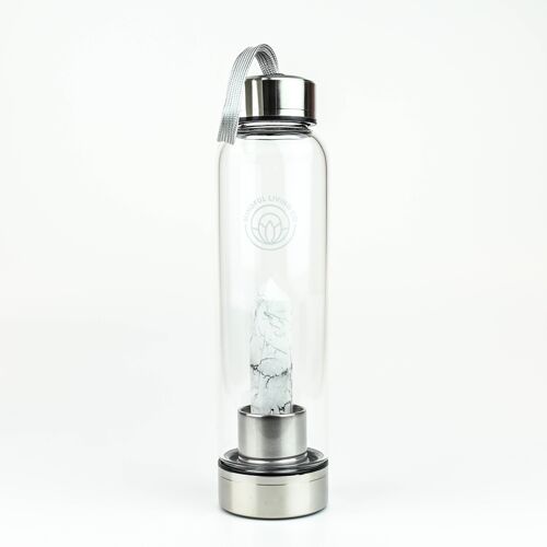 Crystal Clear Water Bottle Crystal Wand - Howlite