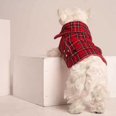 Manteau pour chien à carreaux