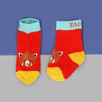 Chip the Red Panda Socken