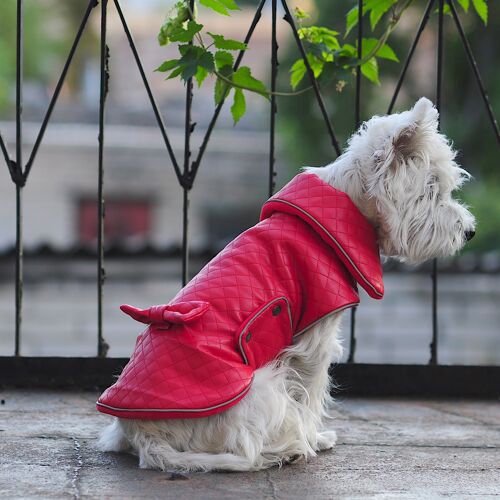 Faux Leather Dog Coat