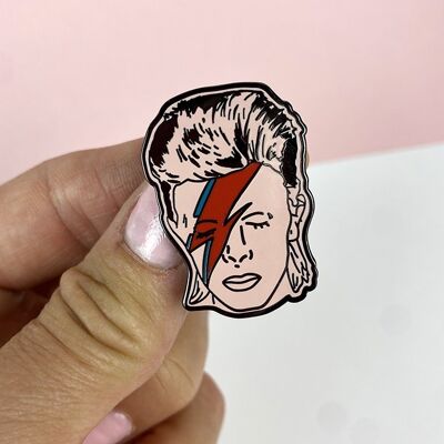 Bowie enamel pin