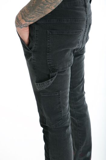 Ikao - Jean Homme Coupe Flare Denim LL200083 Noir 4