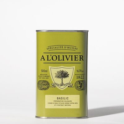 Huile d'olive aromatique au basilic - 500ml