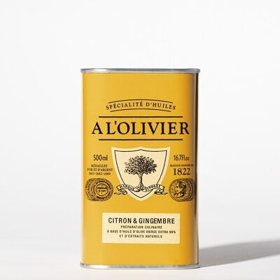 Aromatisches Olivenöl mit Zitrone & Ingwer - 500ml