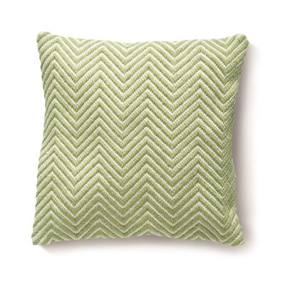 Hug Rug Woven Herringbone Cushion Green 45X45