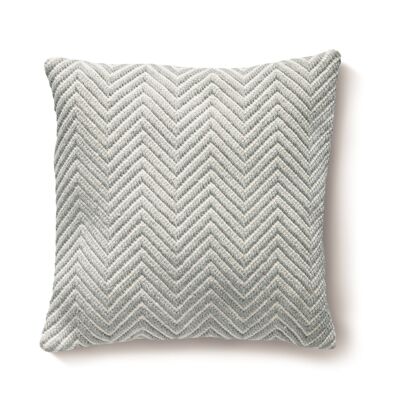 Hug Rug Woven Herringbone Cushion Sky Grey 45X45