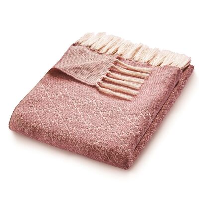 Hug Rug Woven Trellis Throw Coral Pink 130x180