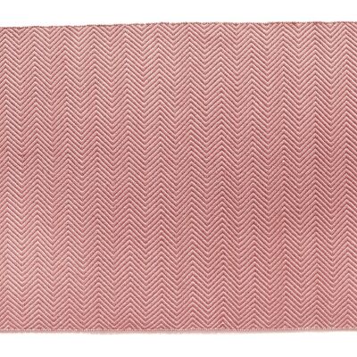 Hug Rug Woven Herringbone Rug Coral Pink 120x170