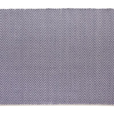 Hug Rug Woven Herringbone Rug Navy 160X230