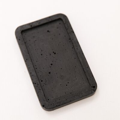 MINIMALIST SOAP DISH IN BLACK JESMONITE