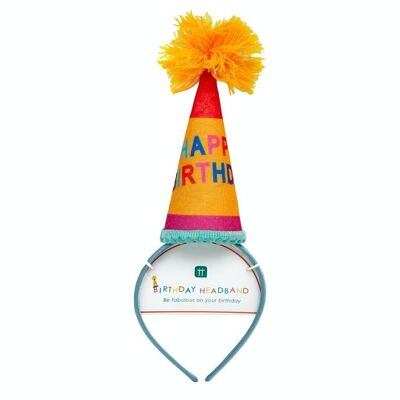 Chapeau de fête bandeau joyeux anniversaire