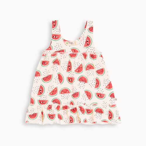 Dreamland - Watermelon Frill Shoulder Dress