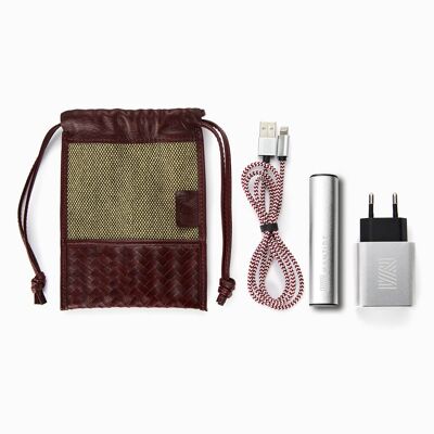 TechPack a spina di pesce, rosso bordeaux