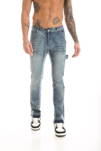 Ikao - Jean Homme Coupe Flare Denim LL200089-Bleu 6