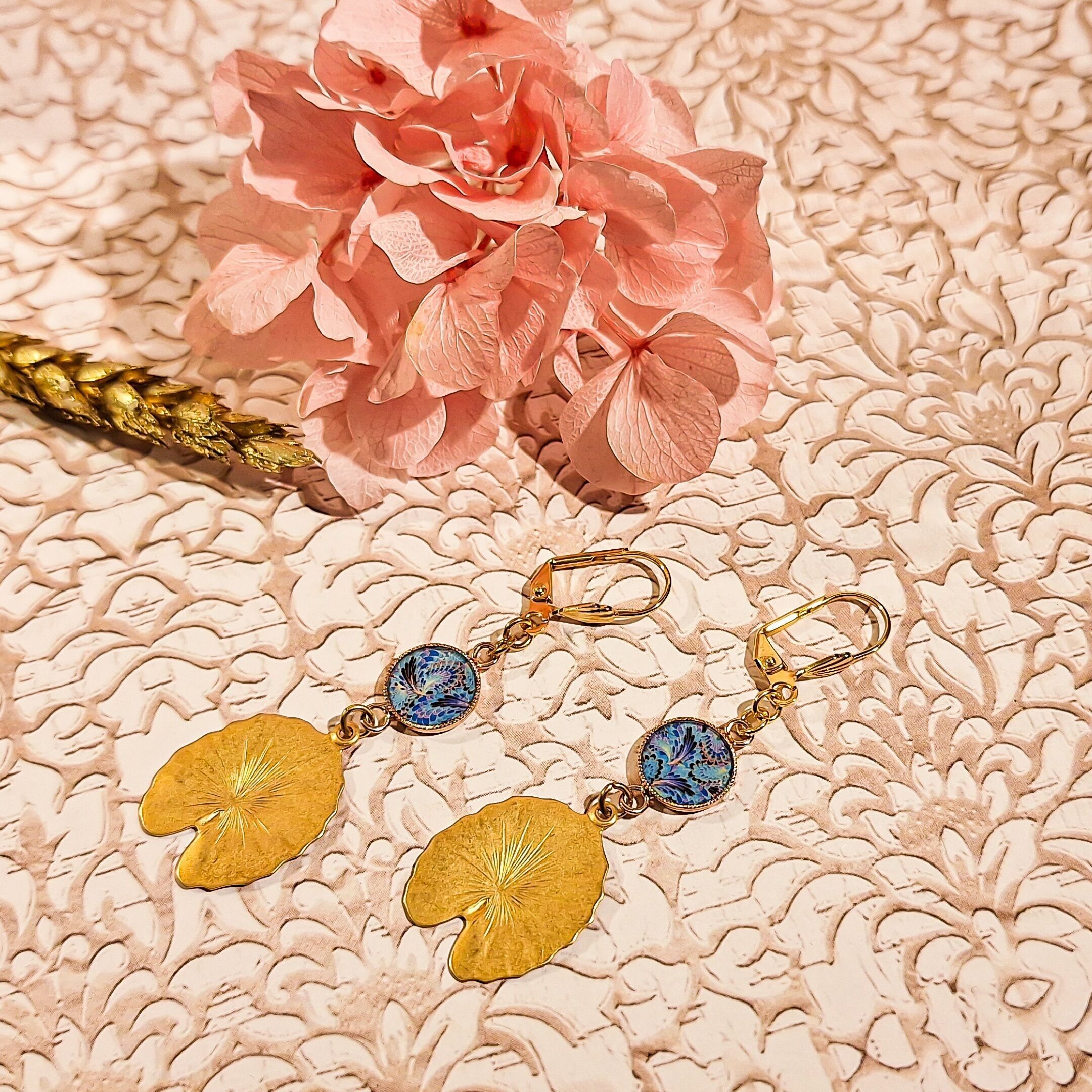 Orecchini a forma di foglia di loto Modello a scelta Regalo per la festa della mamma Regalo di Natale per l'insegnante