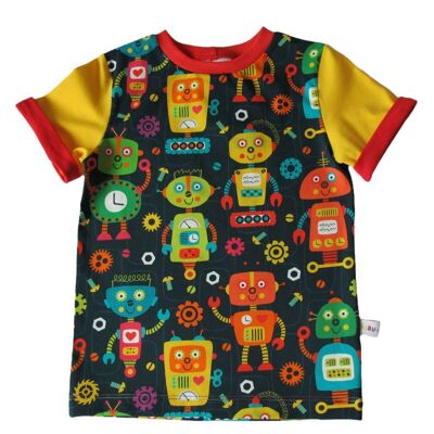 Robots Organic Cotton Jersey Short Sleeve T-Shirt