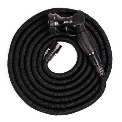 Garden Hose Deluxe Set - Black 25 m