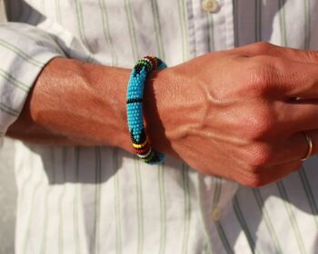 Bracelet Massaï Turquoise 3
