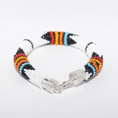 Weißes Massai-Armband