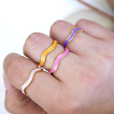 WAVES Ring - Neonrosa