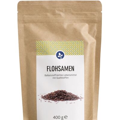 Schwarze Flohsamen 400 g | VEGAN | >60% Ballaststoffe | Samen aus Polen