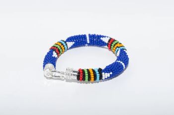 Bracelet Massaï bleu 2