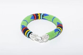 Bracelet Massaï vert 1