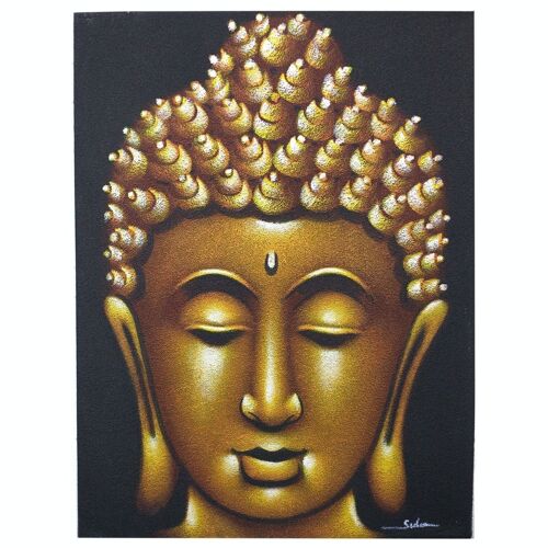 BAP-01 - Buddha Painting - Gold Sand Finish - Sold in 1x unit/s per outer