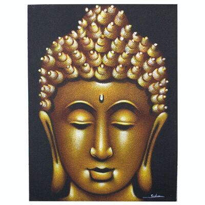 BAP-01 - Buddha Painting - Gold Sand Finish - Sold in 1x unit/s per outer