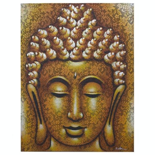 BAP-05 - Buddha Painting - Gold Brocade Detail - Sold in 1x unit/s per outer