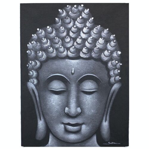 BAP-06 - Buddha Painting - Grey Brocade Detail - Sold in 1x unit/s per outer
