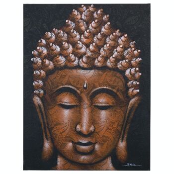 BAP-08 - Peinture de Bouddha - Détail de brocart de cuivre - Vendu en 1x unité/s par extérieur 1