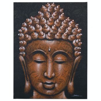 BAP-08 - Peinture de Bouddha - Détail de brocart de cuivre - Vendu en 1x unité/s par extérieur 4