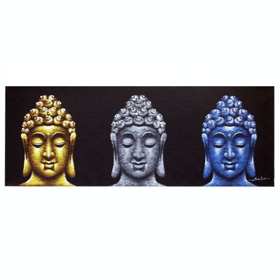 BAP-12 - Buddha Painting - Three Heads Black - Sold in 1x unit/s per outer