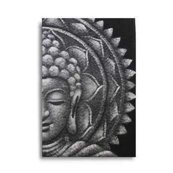 BAP-21 - Mandala Demi Bouddha Gris 60x80cm - Vendu en 1x unité/s par extérieur 4