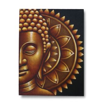 BAP-22 - Mandala Demi Bouddha Doré 60x80cm - Vendu en 1x unité/s par extérieur 1