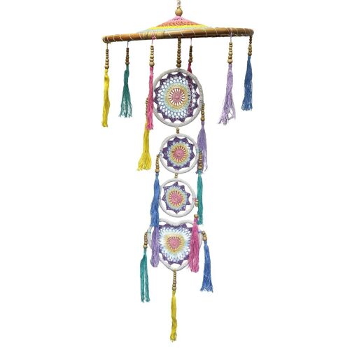 DRDC-02 - Large Drama Dreamcatcher - Pastel Rainbow - Sold in 1x unit/s per outer