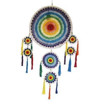 DRDC-07 - Extra Large Dreamcatcher - Vivid Rainbow - Sold in 1x unit/s per outer